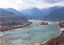  ?? (AFP) ?? This file photo shows the Yarlung Tsangpo Grand Canyon on which the communist country is planning a mega dam, in Nyingchi city, in China’s western Tibet Autonomous Region, on March 28