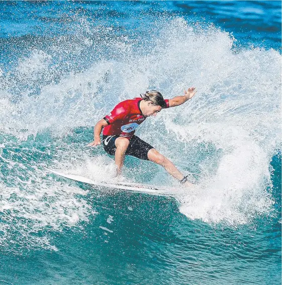  ?? Picture: WSL ?? Matt Wilkinson will have to wait to see who his third-round opponent is after defeating rookie Leonardo Fioravanti at the Rio Pro.