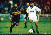  ?? (REAL MADRID) ?? Luis Milla lors du match de la Copa Iberoameri­cana qui opposa le Real Madrid au club argentin de Boca Juniors en 1994.