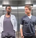  ??  ?? On “The Resident,” Shaunette Renée Wilson and Matt Czuchry are in. FOX
