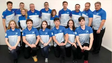  ?? (Amit Shisel/Israel Olympic Committee) ?? ISRAEL’S 2018 Winter Olympics athletes and coaches.