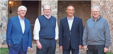  ?? CHERYL EVANS/THE REPUBLIC ?? DMB Associates’ newly formed firm, DMB Developmen­t, includes (from left) Drew Brown, Brent Herrington, Bennett Dorrance and Mark Sklar. Herrington, the president of DMB Associates, will lead the new firm.