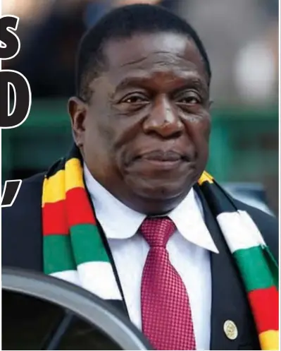  ??  ?? President Emmerson Mnangagwa