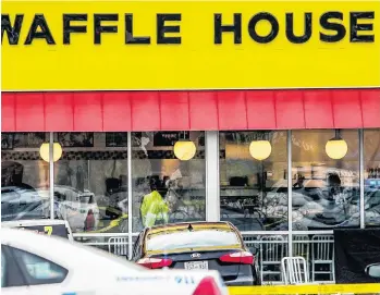  ?? /EFE. ?? Local de la cadena Waffle House donde ocurrió el tiroteo.