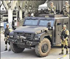  ?? HT FILE ?? Delhi airport will get six bullet resistant vehicles by January end. Renault Sherpa Armoured Vechile deployed at IGI Airport.