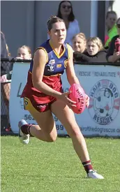  ?? ?? Warragul Industrial­s youth player Luka Butters eyes off her options further afield.