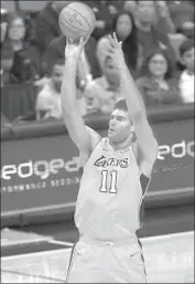  ?? Ronald Martinez Getty Images ?? THIS SEASON, Brook Lopez of the Lakers is 8.4% below his career average at the free-throw line.