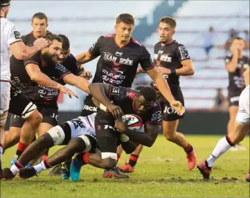  ?? (Photo Frank Muller) ?? Toujours au coeur du combat, Stéphane Onambele a su saisir sa chance lors des premiers actes du championna­t et il ne compte pas en rester là pour enfin décrocher des victoires.