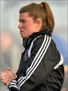  ??  ?? Manager Laura Heffernan is one winaway from the league title.