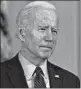  ?? ALEX BRANDON/AP ?? President Joe Biden’s bipartisan bona fides have defined his career, but the pandemic and lessons learned from Republican obstructio­nism during the Obama years is leading him to act quickly on a $1.9 trillion COVID-19 aid bill.