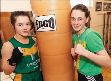  ??  ?? Enniskerry BC’s Daina Moorehouse and Arklow’s Niamh Molloy.