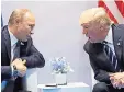  ??  ?? los MANDAtARio­s Vladimir Putin y Donald trump