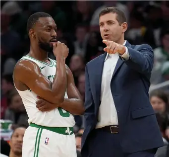  ?? Boston herald file; right, ap file ?? BIG DEAL: Former Celtics coach and current president of basketball operations Brad Stevens made a splash with his first trade on Friday, sending guard Kemba Walker, above left, to Oklahoma City in return for former Celtic Al Horford, right.