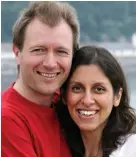  ??  ?? Nazanin with her husband Richard