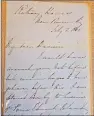  ?? BRAD WORKS/JOURNAL PIONEER ?? A letter Joseph Howe wrote on July 2, 1867.