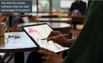  ??  ?? The iPad Pro needs software that can take advantage of its power