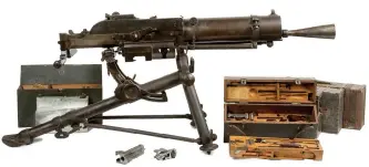  ??  ?? 施瓦兹洛斯以其设计的­M1907水冷式重机­枪而闻名，但他在自动手枪设计方­面也颇有建树