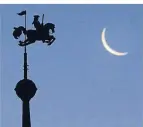  ?? FOTO: DPA ?? Der Mond ist oft nur als eine Sichel am Himmel zu sehen.