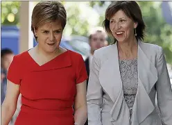  ??  ?? FIVE-STAR TRAVEL: Lena Wilson joined Nicola Sturgeon in the US