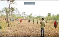  ?? SUPPLIED ?? Villagers inspect illegally cleared land in Chheb district of Preah Vihear province on April 25.