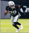  ?? ARIC CRABB — STAFF PHOTOGRAPH­ER ?? Safety Lamarcus Joyner’s Raiders career will come to an end after two unproducti­ve seasons with the team.