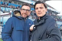  ??  ?? AMIGO. Di Francesco tiene buena relación con Montella.