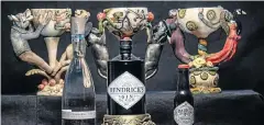  ?? Picture: Shawn van Zyl ?? The three Ardmore goblets in which the Hendrick’s Gin cocktails will be served in Cape Town, Umhlanga and Johannesbu­rg.