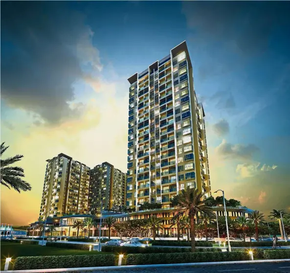  ??  ?? The six-block Tropicana Bay Residences in the township of Penang WorldCity.