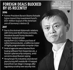  ??  ?? Jack Ma, executive chairman of Chinese internet conglomera­te Alibaba Group