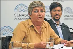  ?? PRENSA SENADO ?? GONZALEZ. De rival a aliada de Arcioni al nacer el Frente de Todos.