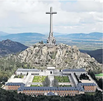  ??  ?? United in death: the striking Valley of the Fallen monument, where around 40,000 fighters from both sides of Spain’s civil war are buried