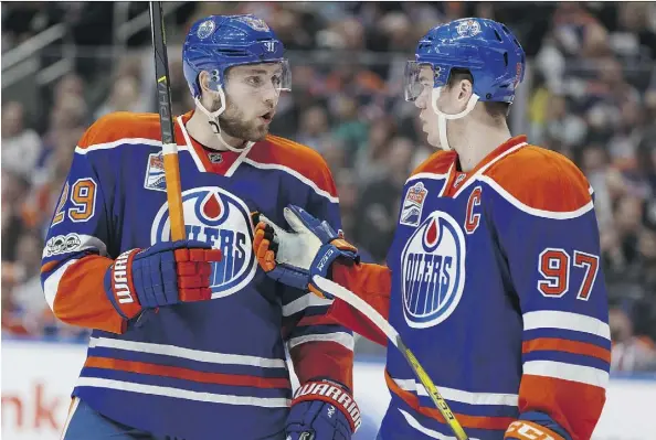  ?? IAN KUCERAK ?? Leon Draisaitl, left, and Connor McDavid are just entering their prime years and figure to be core players in Edmonton for a long time.