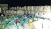  ?? Picture: SUPPLIED ?? EUREKA: A total of 69 of 91 bales of wool, stolen during a hijacking, were recovered in Qamata