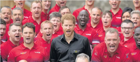  ??  ?? > Prince Harry at the launch of the team selected to represent the UK in the 2017 Invictus Games in Toronto