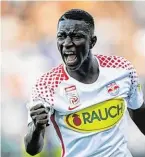  ?? BILD: SN/GEPA ?? Amadou Haidara traf zum 1:0 und bereitete das 2:0 vor.