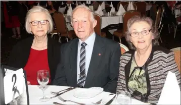  ??  ?? Mary Browne from Adamstown, who was the first secretary of the associatio­n, with Albert and Rosaleen Symes from Ballyculla­ne. Albert was the first president.