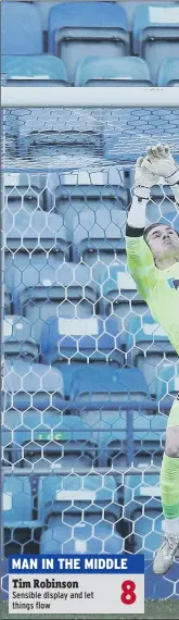  ??  ?? SAVING THE DAY Pompey goalkeeper Craig MacGillivr­ay makes a vital stop during the 1-1 draw at home to Gillingham in League One on Saturday