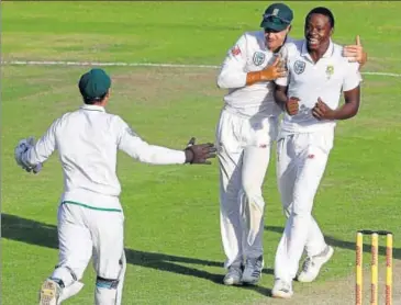  ?? REUTERS PHOTO ?? Kagiso Rabada got his fourth 10wicket haul in his 28th Test match. He is just one behind Dale Steyn for most 10wicket hauls for South Africa.