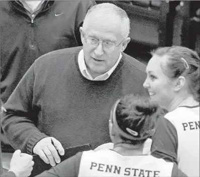  ?? | CAROLYN KASTER~AP ?? Penn State volleyball coach Russ Rose has led the Nittany Lions to five national championsh­ips. At Mother McAuley High School
Session 1, 10 a.m. Saturday: