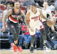  ?? LYNNE SLADKY/AP ?? Guard Rodney McGruder (17) says there is so much work going on it seems like the regular season at AmericanAi­rlines Arena.