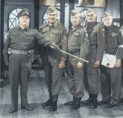  ??  ?? 0 Dad’s Army: a Brexiteer’s fever-dream of when Britain united against Johnny Foreigner, laughing off hardship