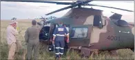  ??  ?? Durban’s 15th squadron airlifted a Hillcrest man to hospital after he was injured in a paraglidin­g accident in Bulwer yesterday.