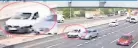  ??  ?? The VW Caddy (circled) on the M60