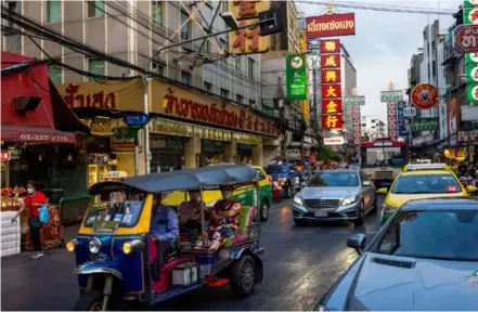  ?? AFP/VNA Photo ?? A Bangkok street. Thailand's GDP for January-march was 2.2 per cent higher than a year earlier.