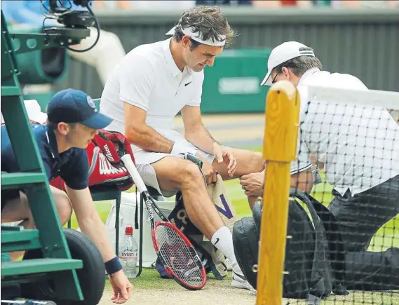  ?? FOTO: AP ?? Roger Federer se perderá los Juegos Olímpicos de Río por los problemas que sufre en su rodilla