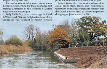  ?? PHOTO: LAND & WATER ?? The new landing stage on the River Great Ouse near Bedford.