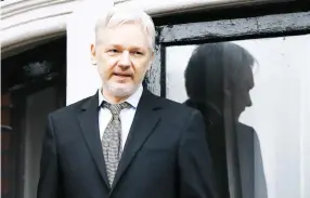  ??  ?? WikiLeaks founder Julian Assange has been holed up at the Ecuadorean Embassy in London since 2012. (AP)