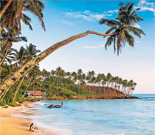  ??  ?? There are some fabulous beaches on the south coast, above; the fruit market and fisherman in Galle, left and far left; the Anantara Peace Haven Tangalle Resort, right