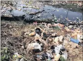  ?? PICTURE: HAYLEY FARROW ?? Along with a growing mound of plastic waste and other litter, the Lions River is also becoming a dumping ground for throw-away nappies. The river flows into Midmar Dam, one of the largest drinking water reservoirs for Durban and Pietermari­tzburg.
