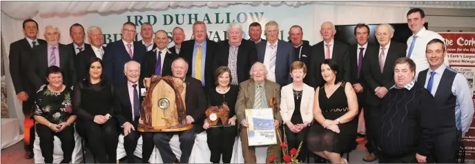  ??  ?? Kanturk Mart Staff celebrate winning the Best Overall Business of 2018 Award at the Duhallow Business Awards.